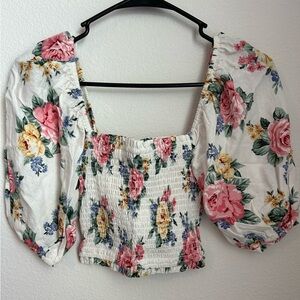 FOREVER 21 FLORAL CROP TOP NEW WITH TAGS